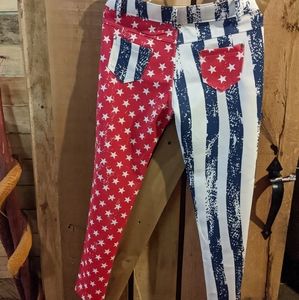 Yelete American Flag Jeggings